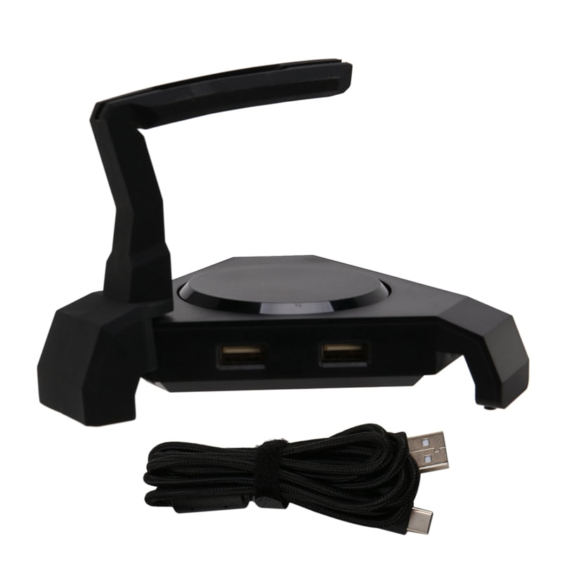 4 LED Color Modes for USB Hub Gaming Mouse Cable Holder USB Hub with 4Port USB Hub