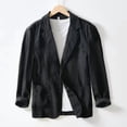 thumbnail image 5 of Purcolt Linen Blazer Men Casual Lightweight 2 Button Sport Coat Summer Wedding Beach Groom Prom Tuxedo Suit Jackets, 5 of 8