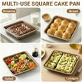 thumbnail image 5 of 8 Inch Square Non-Stick Baking Pan 8-Piece Set, Heavy Duty Oven Safe Up to 450°F Pan for Home & Small Catering Baking, 5 of 7