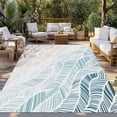 thumbnail image 2 of Ombre Brown Blue Outdoor Rug for Patio/Deck/Porch, Non-Slip Large Area Rug 3 x 5 Ft, Summer Coastal Ocean Sea Beach Wave Indoor Outdoor Rugs Washable Area Rugs, Reversible Camping Rug Carpet Runner, 2 of 8