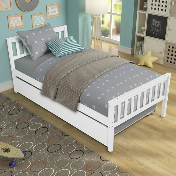 Trundle Bed Yofe Kids Twin Frame, Twin Bed For Toddler Trundle