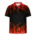 thumbnail image 5 of WAENQINLA Golf Shirts for Men Fashion Flame 3D Printed Lapel Collared Shirt with Button Casual Short Sleeve Pullover Tops, 5 of 5