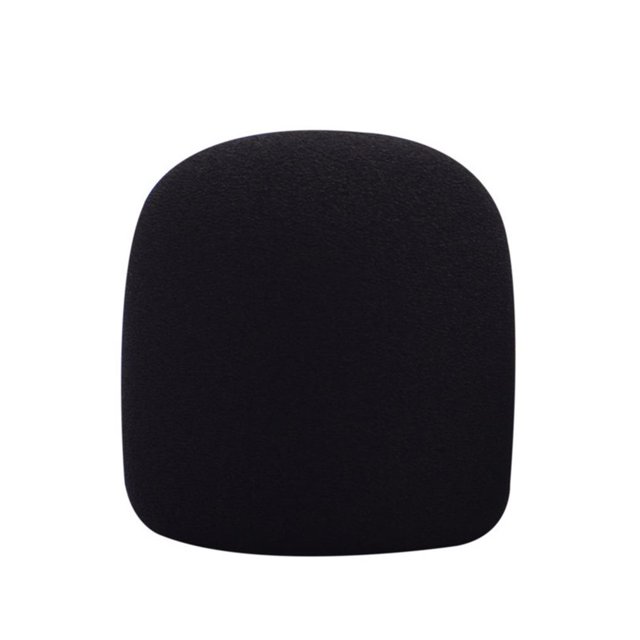 Seitruly Nueva funda de espuma para micrófono a prueba de polvo y viento, esponja de espuma para auriculares, funda para micrófono, negra, para Cables de audio/vídeo No.1