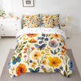 thumbnail image 2 of Erosebridal Flying Butterfly Bedding Sets King Size,Orange Flower Bed in a Bag King size,Microfiber Reversible Bedding King Size,Floral Decoration,7 Pieces, 2 of 5