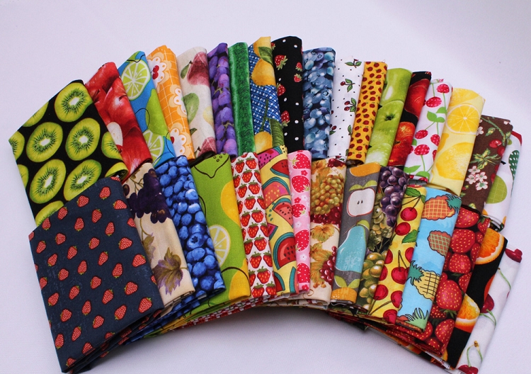 10 Fat Quarters Fruit Citrus Fruity Food Cooking Kitchen Orchard
