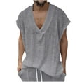 thumbnail image 2 of Ahabrexf Sweater for Men Casual Men's Solid Color Casual Big V-Neck Looseknitted Sweater, 2 of 9