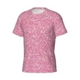thumbnail image 5 of Vsdgher Glitter Print Men's Dry Fit Mesh Athletic Shirts Moisture Wicking Tennis T-Shirt Tops, 5 of 9