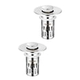 thumbnail image 4 of 2 tapones para lavabo de baño, coladores de desagüe de acero inoxidable, con cesta de filtro para atrapar pelos, para lavabo de , ducha de hot, 4 of 9