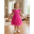 thumbnail image 4 of BemeyourBBs Toddler Baby Girl Formal Dress Toddler Wedding Guest Dress Girls Butterfly Tulle Tutu Dress Baby Girl Elegant Flutter Sleeve Birthday Party Princess Dresses 3 4 5 6 7 8 9 10 Years, 4 of 9