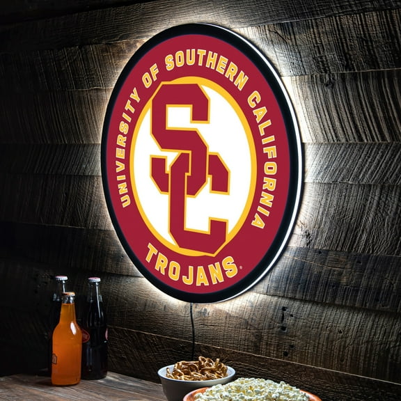 USC Trojans LED XL Round Wall D-cor