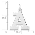 thumbnail image 4 of Auriga 925 Sterling Silver Rhodium-plated Block Letter A Initial Charm for Women (L-23.76 mm, W-17.35 mm), 4 of 6