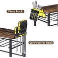 thumbnail image 3 of Power Tool Organizer with 4 Drill Holder Workshop Cordless Tool Men Utility Rack, 3 of 7