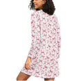 thumbnail image 2 of joogoo Bows Pink Women's Long Sleeve Nightgown Sleepwear L, 2 of 8