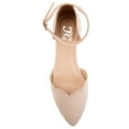 thumbnail image 5 of Journee Womens Lana Buckle Pointed Toe Ballet Flats, Widths Available, 5 of 10