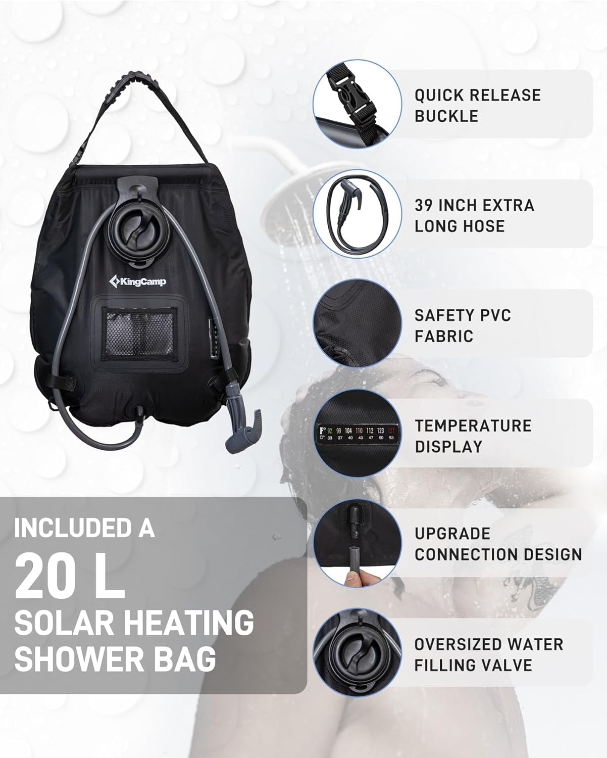 KingCamp Oversize Outdoor Shower Tents for Camping＿並行輸入品 KingCamp MARASUSA Oversize Camping Shower Tent 1⁄2 Room Outdoor