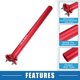 thumbnail image 3 of Asiento de bicicleta ajustable Unique Bargains 31.6x400mm para bicicleta de montaña MTB, bicicleta de carretera, BMX, aleación de aluminio rojo, 3 of 7