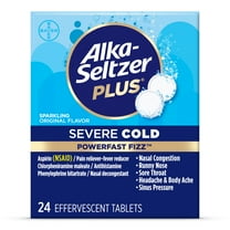 Alka-Seltzer Plus Powerfast Fizz Severe Cold Medicine, Original Effervescent Tablets, 24 Count