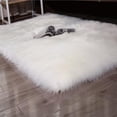 thumbnail image 3 of GROWTH TANK 45x45cm Artificial Wool Rug Shaggy Super Meditation Mat- White, 3 of 9