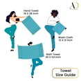 thumbnail image 4 of Ample Decor Towels for Bathroom, 6 Pieces Gift Set,100% Cotton Soft Quick Dry, 2 Bath towels, 2 Hand towels, 2 Wash Cloths - for Hotel, Spa, Gym - Sky Blue, 4 of 6