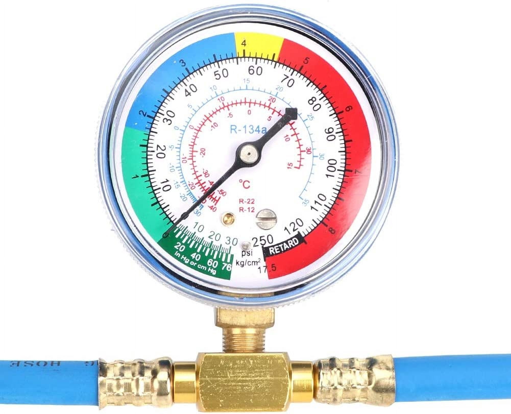 DJH--R600A Recharge Kit, R134A Recharge Measuring Hose Can Tap Gauge Refrigerant Charging Pipe Air conditioning pipes and connectors-1