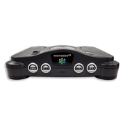 Restored Nintendo 64 N64 Game System with 2 Retrofam N64 Controller Black, Donkey Kong and Diddy Kong Racing