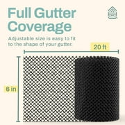 Home Intuition Gutter Guard Plastic Mesh Guards 6 Wide 20' Long (Single)