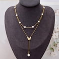 thumbnail image 2 of Collar en capas Yuyangstore con colgante de mariposa Doble gargantilla Cadena con Borlas, 2 of 8