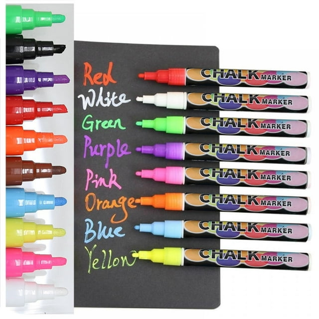 Window Chalk Markers for Cars Washable: 8 Colors Jumbo Liquid Chalk Marker with 6mm Tips, Big Chalkboard Markers, Car Window Paint Markers Pen for Glass, Auto, Bistro, Mirror, Poster, Business