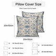 thumbnail image 3 of Waterproof Throw Pillow Covers Set of 2, 18x18 Inch Boho Ethnic Decorative Pillowcases Outdoor Pillow Slip Cushion Covers Set for Couch Tent Vintage Shabby Southwest Floral Motifs, 3 of 7