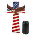 thumbnail image 6 of Ebros Patriotic USA American Flag With Soaring Bald Eagle Wall Cross Plaque, 6 of 6
