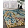 thumbnail image 2 of Ahgly Company Indoor Round Abstract Light Black Abstract Area Rugs, 4' Round, 2 of 6