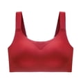 thumbnail image 2 of Women's Wire Free Bra, Full Coverage Minimizer Bra with Wide Straps, Soft Support Comfort for All Day | VerBelle,Red XL, 2 of 5