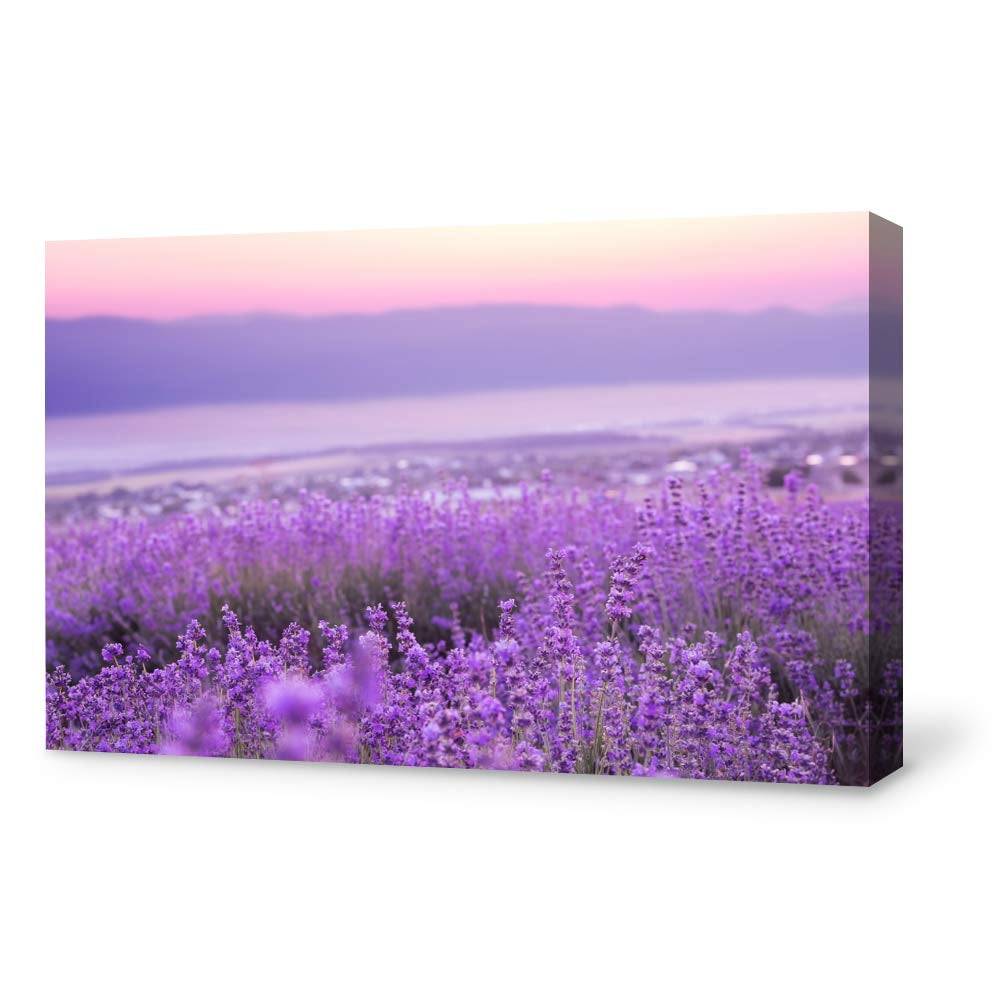 40x28 101cm x 71cm Multi Split 4 Panel Canvas Artwork Art Print Lavender Lake Perfect gift for any occasion