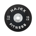 thumbnail image 1 of HAJEX Plaques de Poids Pare-Chocs Colorées avec Moyeu en Acier pour Compétition Olympique - 15, 25, 35, 45, 55 LB à l'Unité et en Paires, 1 of 3