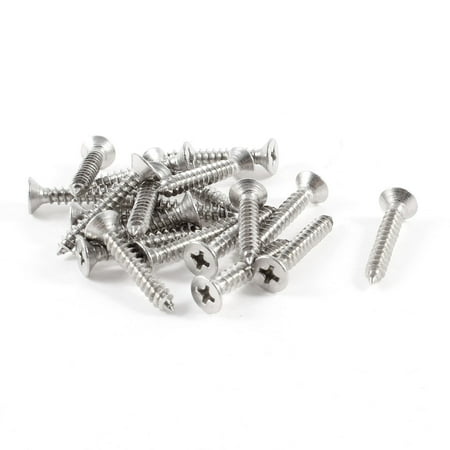 

Unique Bargains Industry 25mm x 4mm Threaded Self Tapping Screws Drilling Bolts 20 Pcs