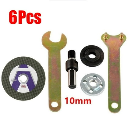 

6pcs 10mm Electric Drill Conversion Angle Grinder Connecting Rod W/ Cutting Disc