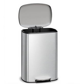 simplehuman 40L Slim Touch-Bar Trash Can, Brushed Steel - Walmart.com