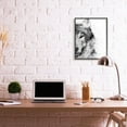 thumbnail image 2 of Stupell Industries Forest Wolf Wild Animal Watercolor Pop Black White Framed Wall Art Design by Brandon Wong, 24" x 30", Black Framed, 2 of 8