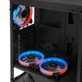 thumbnail image 4 of Gabinete gamer Yeyian YCH-MTA7-01BK Cristal templado Midi Tower, ATX/Micro-ATX, USB 3.0, ventiladores 120mm 3 Ventiladores Instalados ARGB con control remoto,  enfriamiento 240mm y 120mm, 4 of 11