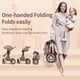 thumbnail image 2 of 3 in 1 Baby Travel System Infant Baby Stroller Pushchair High Landscape Reversible Foldable Portable Stroller Newborn Pram Reclining Baby Carriage (Beige), 2 of 5
