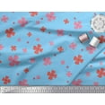thumbnail image 2 of Soimoi Blue Cotton Duck Fabric Flower Floral Print Print Fabric by the Yard 44 Inch Wide, 2 of 3