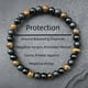 thumbnail image 3 of Pulsera de piedra natural para mujer con cristal ojo de tigre, energía negativa, joya unisex ajustable, 3 of 6