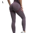 thumbnail image 4 of Guardurnaity Pantalones deportivos de Yoga para mujer, cintura alta, realce, forma de sonrisa, mallas de cadera, correr, Fitness, gimnasio, Yoga, Pijama Vino tinto L, 4 of 6