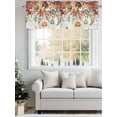 thumbnail image 3 of Fall Pumpkin Valances for Windows Maple Leaves Orange Leaf White Wood Kitchen Valance Curtain Rod Pocket Small Curtains for Cafe Bathroom Laundry Basement 54" x 18", 3 of 8
