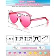 thumbnail image 2 of 8 Pairs Rimless Sunglasses Heart Shaped Frameless Glasses Trendy Transparent Candy Color Eyewear For Party Favor, 2 of 4