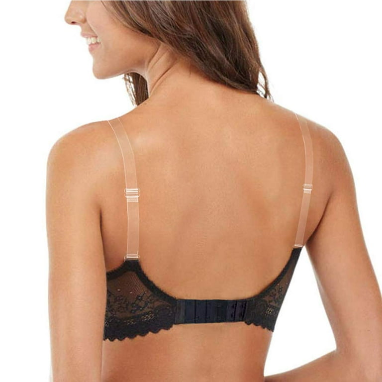 DREETINO Clear Bra Straps, 3-Pairs Soft Adjustable Invisible Bra Straps for  Women(10mm) : : Fashion