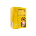 thumbnail image 2 of JAM Paper Party Supply Plastic Forks, Yellow, 100/Pack, 2 of 4
