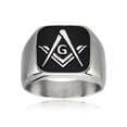 thumbnail image 3 of West Coast Jewelry Men's Masonic Shield Two Tone Steel Ring, 3 of 4