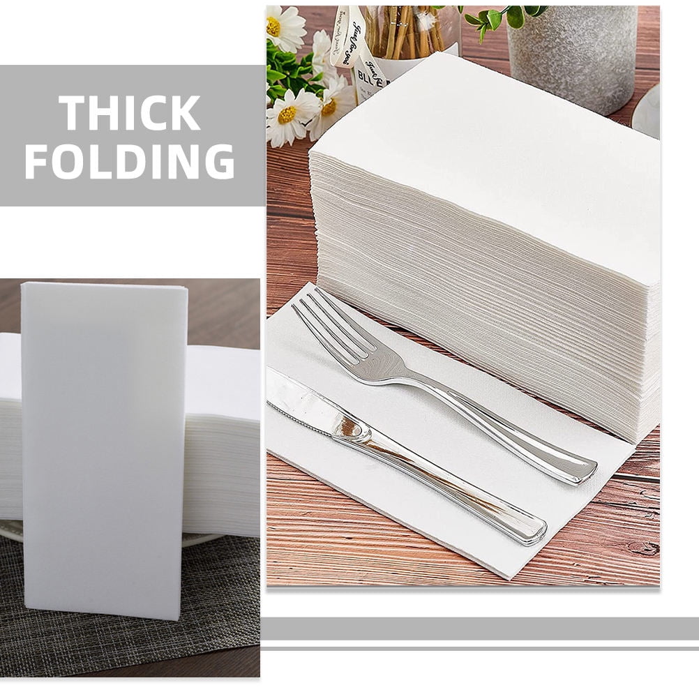 UPKOCH Disposable Hand Towels for Bathroom Paper Thick Folded Design Guest Towels 100pcs