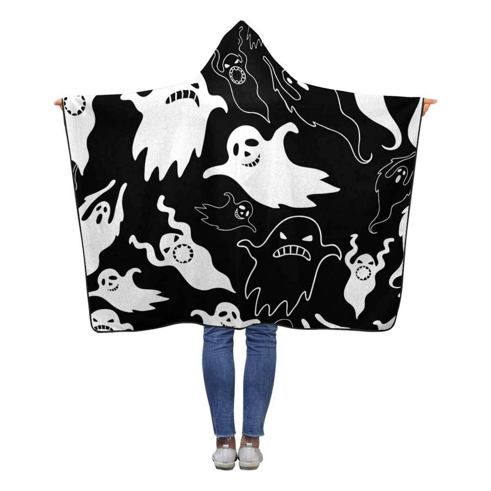 ASHLEIGH Scary Ghosts Throw Hooded Blanket 50x60 inches Kids Girls Boys